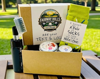 Corporate Golf Day Gift Box  Branded Golf Event Favour | Captain’s Day Gift with Beanie Hat, Socks, Club cleaner and accessories