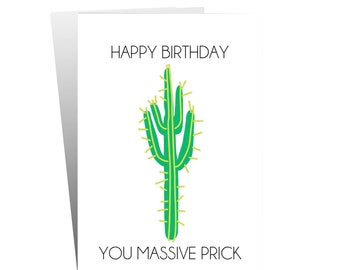 Funny Birthday Card. Greetings Card. Rude card. Offensive Card