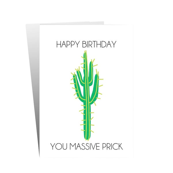 Funny Birthday Card. Greetings Card. Rude card. Offensive Card