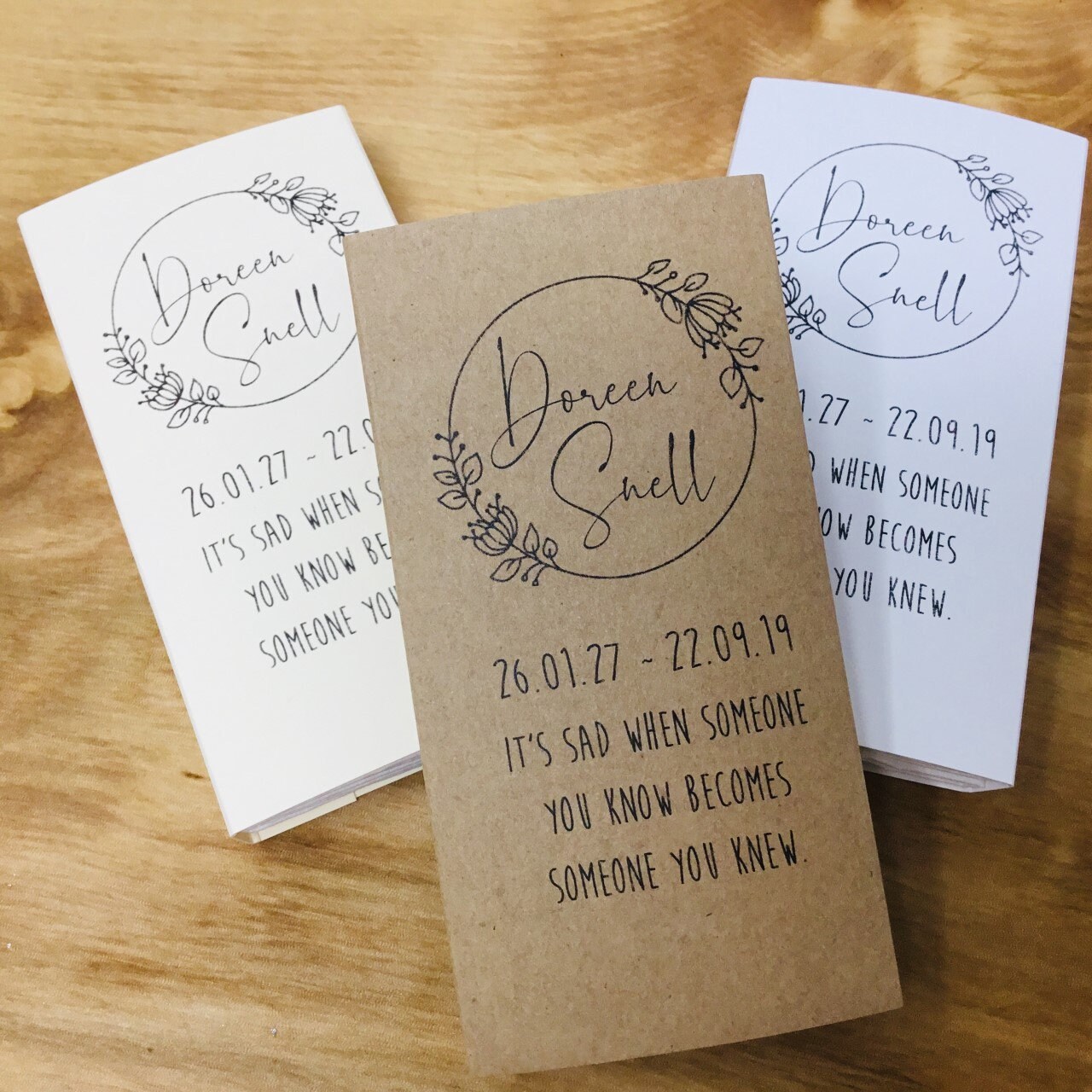 Funeral Favour. Funeral Tissue Sleeve. Tissues. Funeral Favor. Etsy