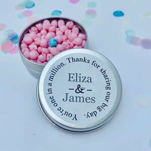 Bespoke Wedding Favour Idea One In a Million Table Present SWEETS INCLUDED. Custom Wedding Favor Personalized Wedding Reception Gifts image 9