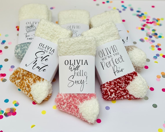 Personalized Fluffy Socks: Extra Thick Cozy Slipper Socks