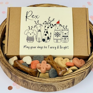 Personalised Little Box Of Dog Treats Dog Gift Box Puppy Treats Doggy Christmas Present Pooch Treats Custom Dog Xmas Gift Fur Baby image 3