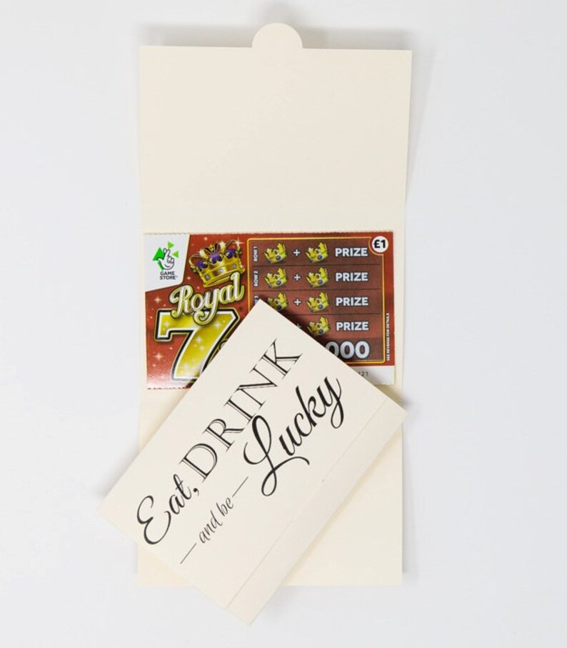 Scratch Card Holder. Wedding Favour Idea. Lotto Ticket Wallet. Etsy UK