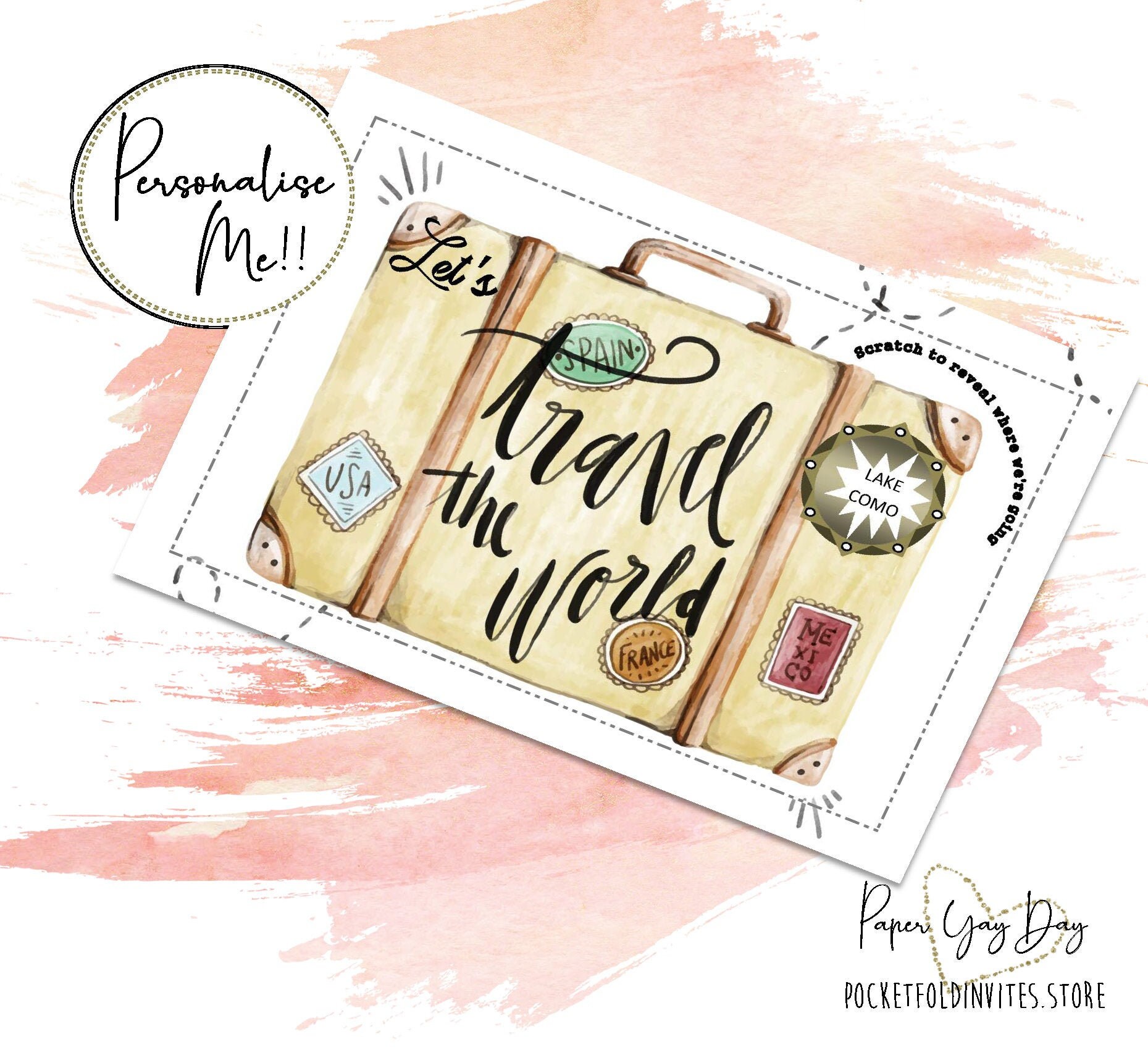 Scratch & Reveal Surprise Trip Card. Travel Card. Jetting Off. Etsy UK