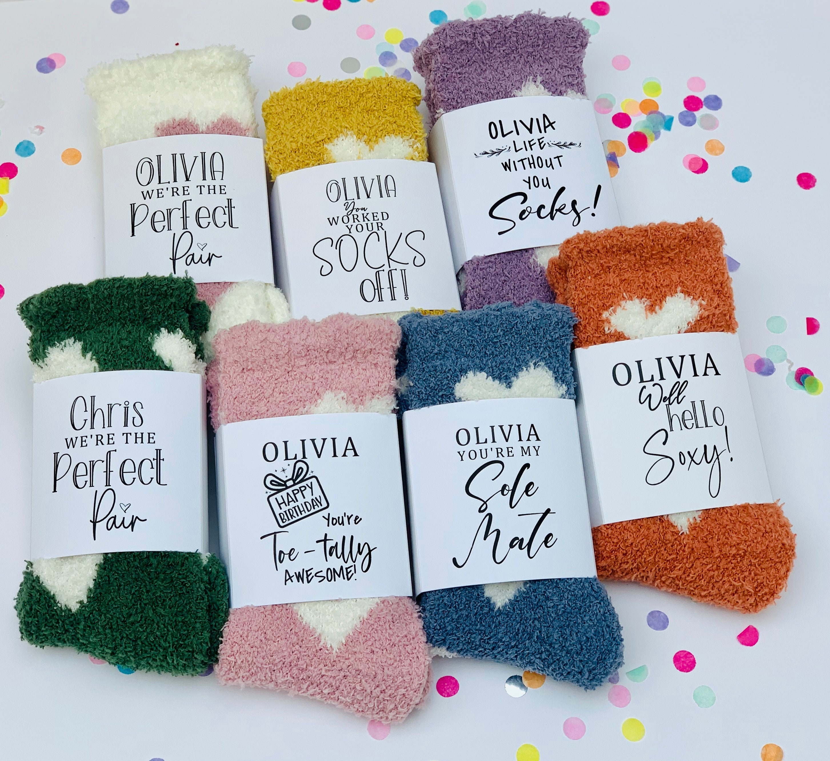 Cosy Winter Socks, Birthday Gift Idea, Cozy Slipper Sock Gifts, Stocking Fillers, Festive Heart Fluffy Mothers Day