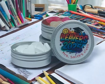 Personalized 2025 School Leavers Gift Tin: Custom Sweets Party Favor