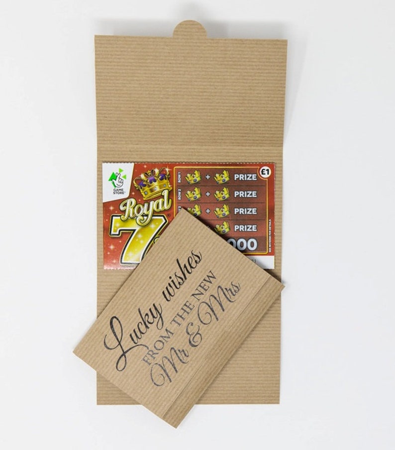 Lottery Scratch Card Holder Lottery Ticket Wedding Wallet Etsy