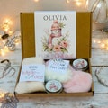 Personalized Christmas Eve Gift Box: Plush Eye Mask & Socks