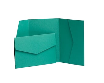 Blush Green Wedding Invites. Luxury Pocket Fold Card. Wedding Stationery Idea. Pocketfold envelopes. Wallet Invites. Envelope Style Cards.