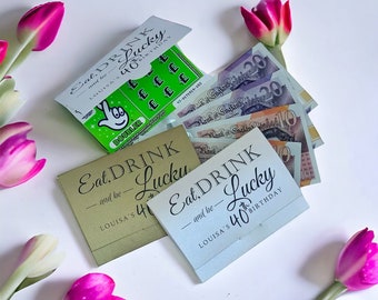 Personalized Birthday Scratch Card Holder: Lottery Ticket Wallet