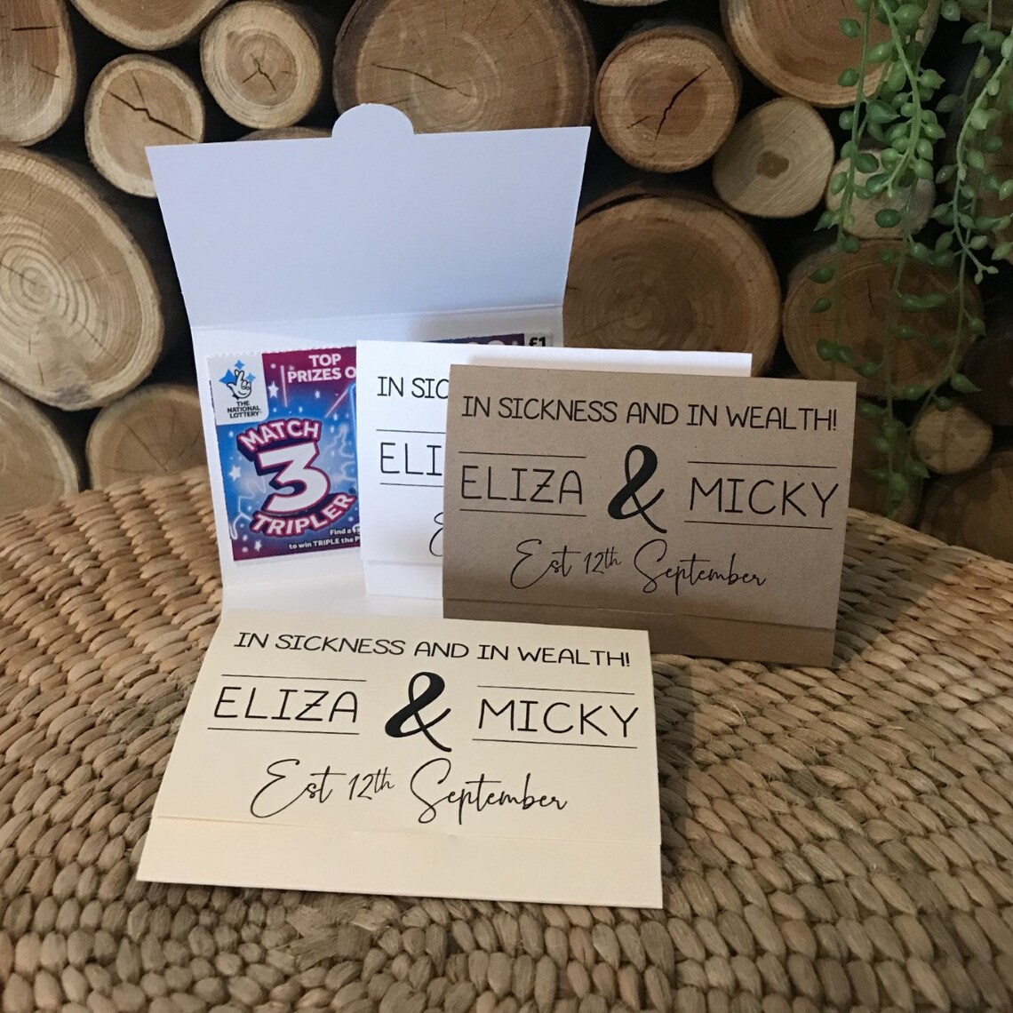 Custom Wedding Favor. Lottery Ticket Favour. Scratch Card Etsy