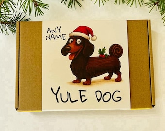 Personalized Dachshund Christmas Treat Box: Festive Sausage Dog Gift