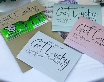 Personalized Lottery Ticket Wedding Favor: Get Lucky Scratch Card Wallet