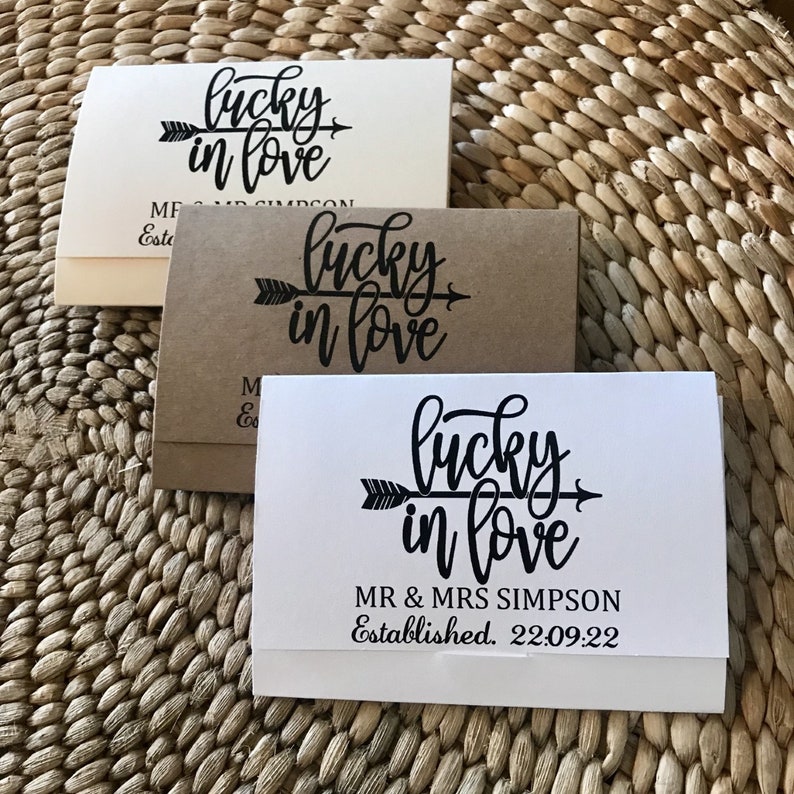 scratch card holder wedding favour idea lottery ticket