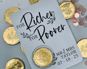 Personalized Chocolate Coin Wedding Favor: Custom Place Setting