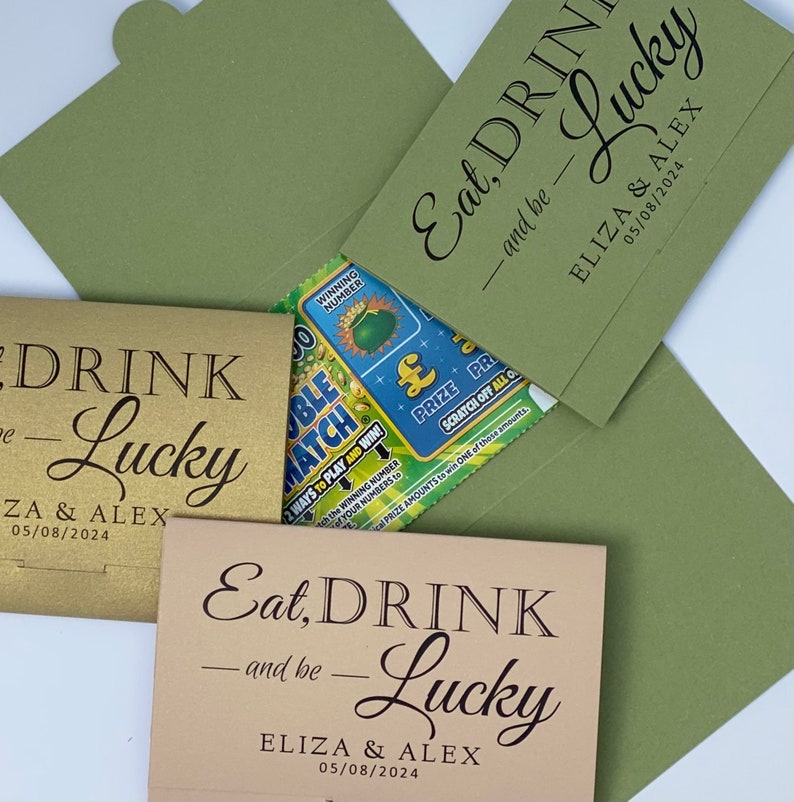 Personalised Lottery Ticket Wallet Scratch Card Holder Wedding Etsy UK