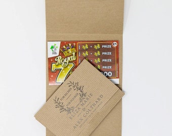 Personalised Lottery Ticket Holder Lotto Scratch Card Wallet
