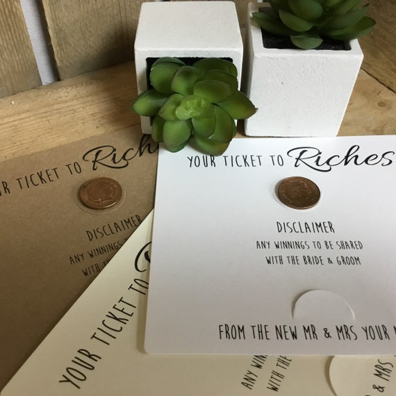 Wedding Favour Idea Scratch Card Wallet Wedding Favour. Etsy