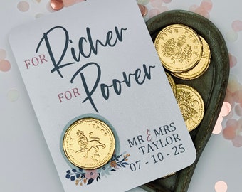 Personalized Chocolate Coin Wedding Favors: Table Place Setting Gift