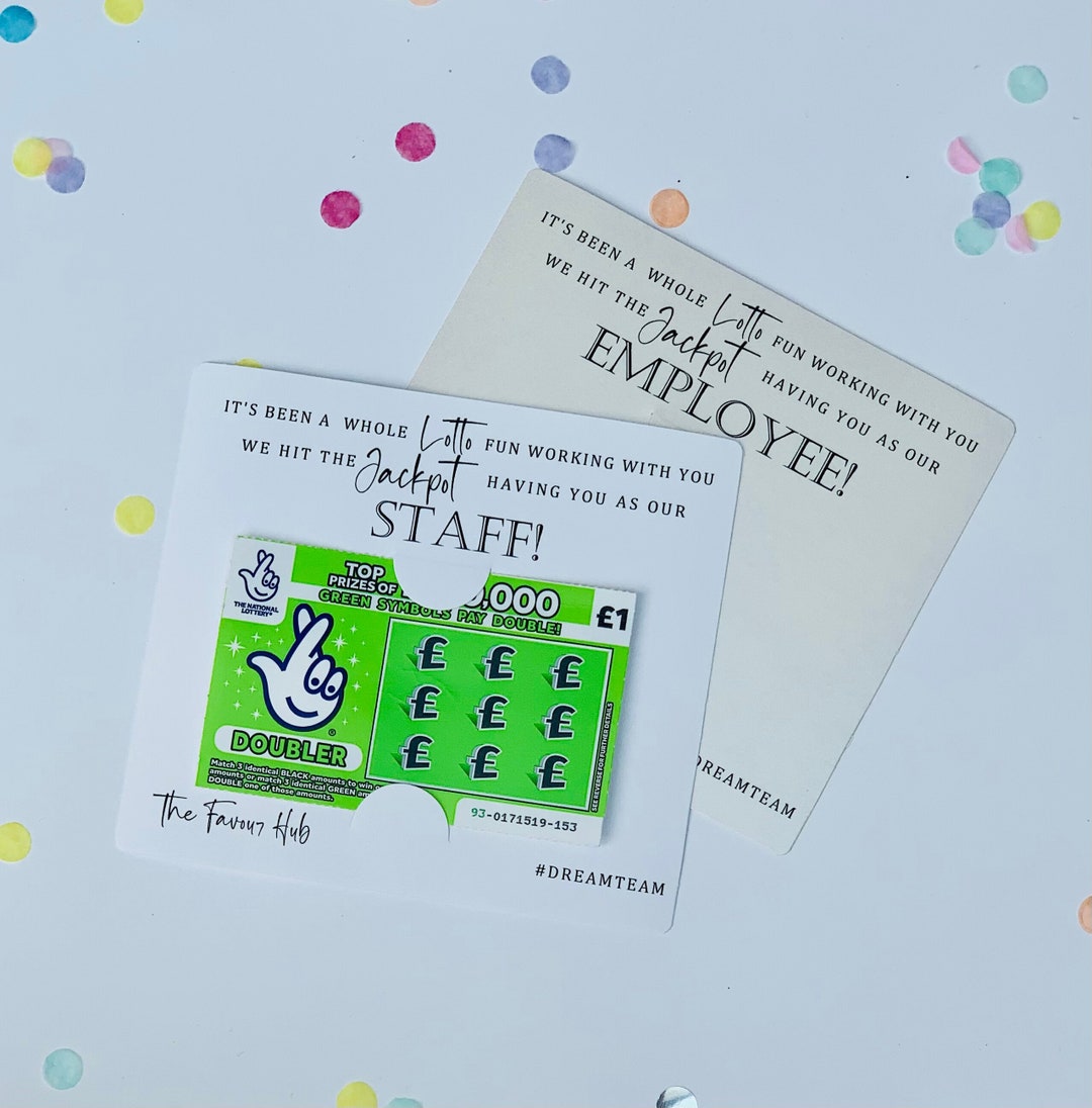 Thank You Employee Scratch Card Holder Personalised Colleague End of