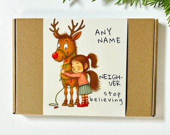 Personalized Horse Christmas Treat Box: Festive Equine Gift Basket