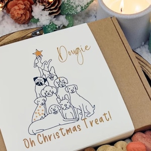 Personalized  Box Of Dog Treats - Dog Gift Box - Puppy Treats Doggy Christmas Present Doggy Treats - Custom Dog Xmas Gift