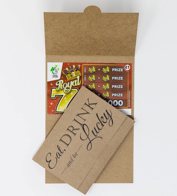Scratch Card Holder. Wedding Favour Idea. Lotto Ticket Wallet. Etsy UK