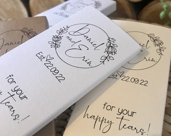 Personalized Wedding Tissues: 'Happy Tears' Favor