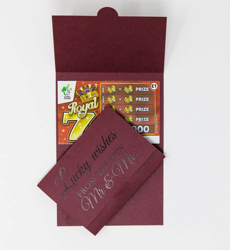 Lottery Ticket Holder Lotto Scratch Card Holder Wedding Favour Etsy