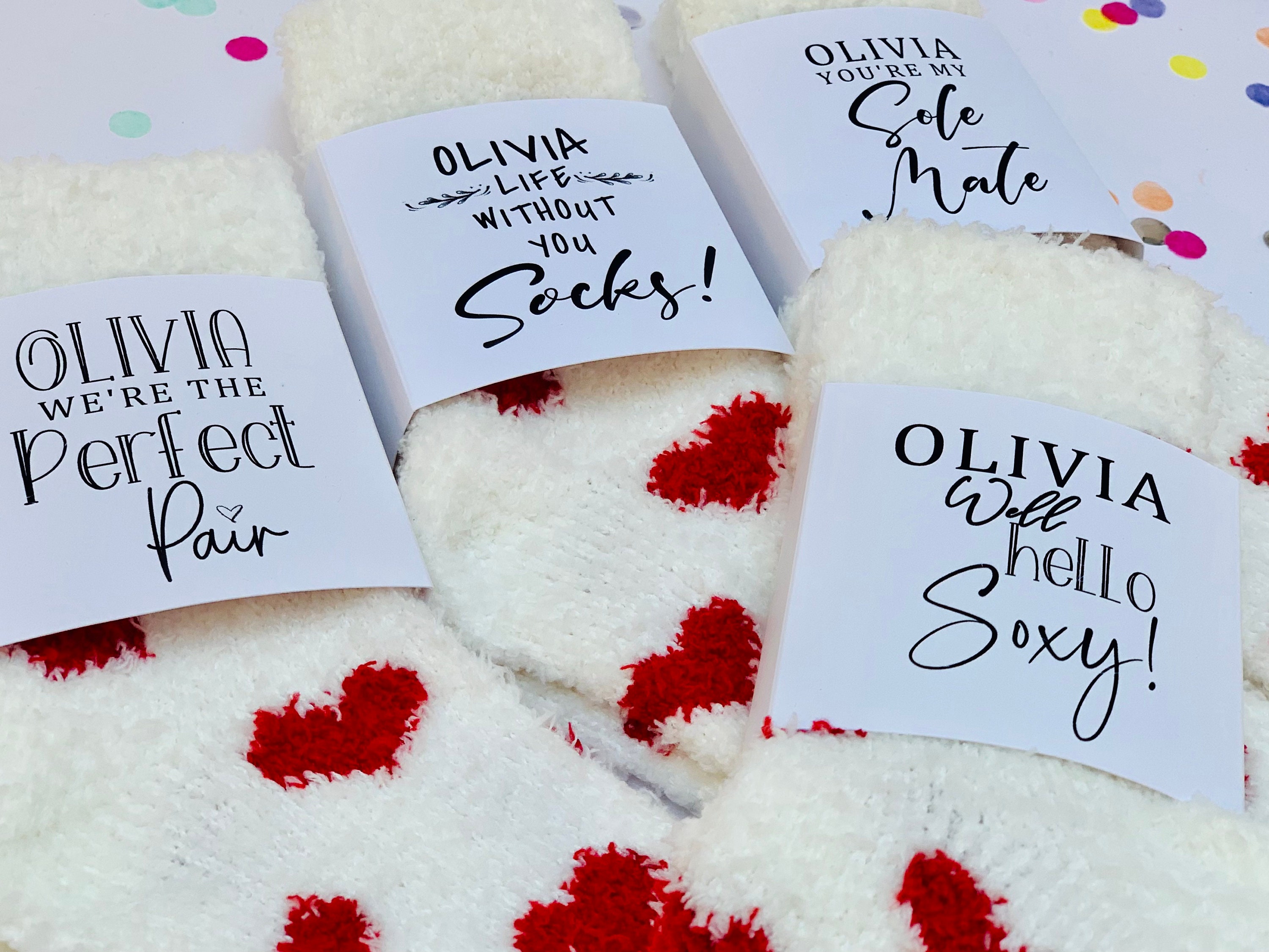 Customized Mother’s Day Gift Cosy Socks, Cozy Sock, Perfect Pair, Thick Personalised Present, Fluffy Custom Birthday Idea