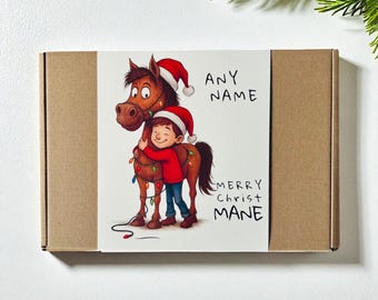 Personalized Horse Christmas Treat Box: Pony Stocking Stuffer