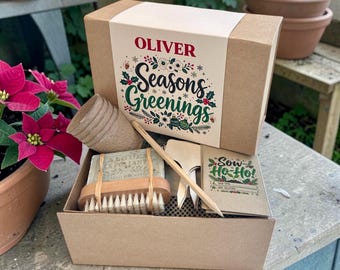 Gardeners Festive Gift Box containing gloves, seed accessories and more