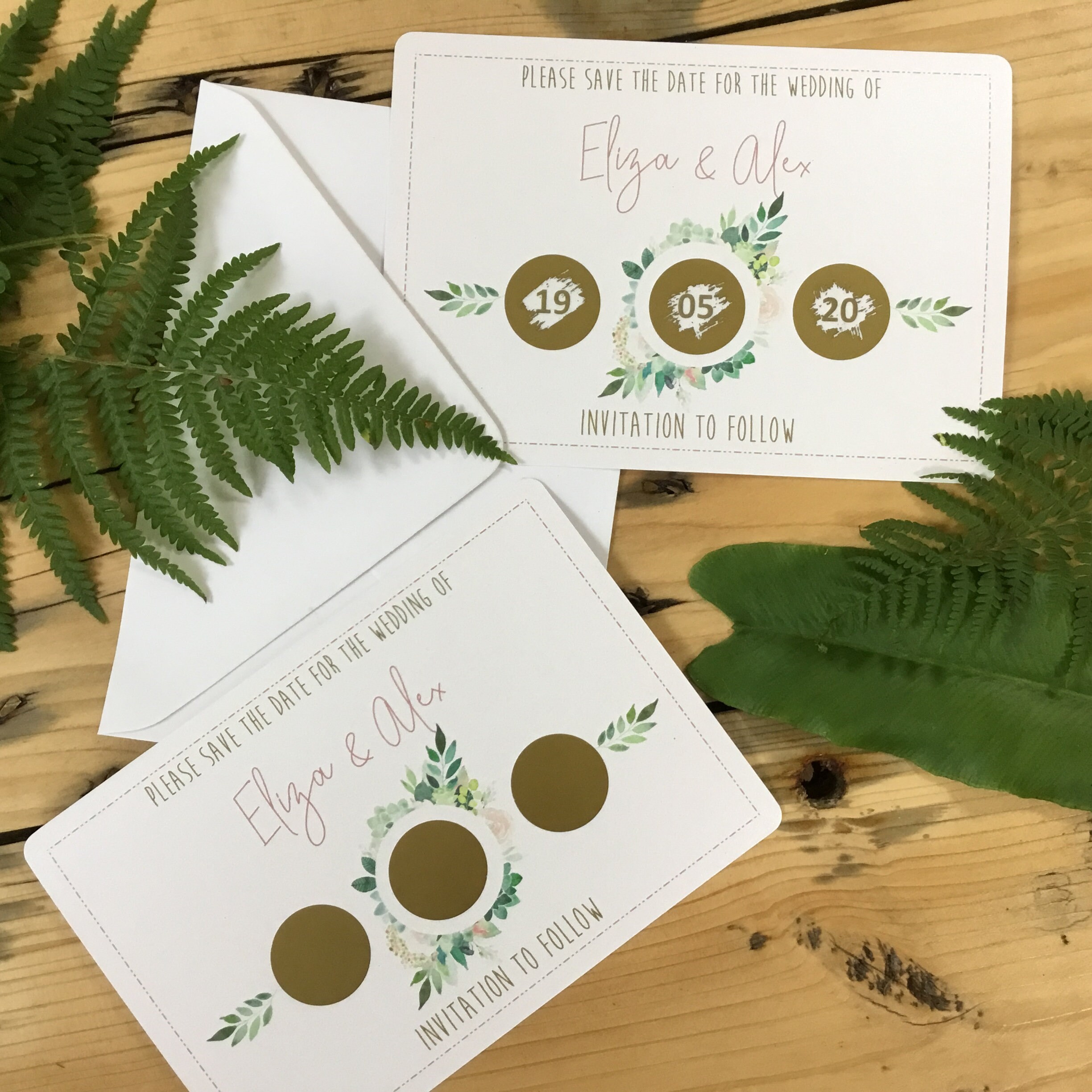 Scratch off to Reveal the Date. Save the Date Cards. Wedding Etsy UK