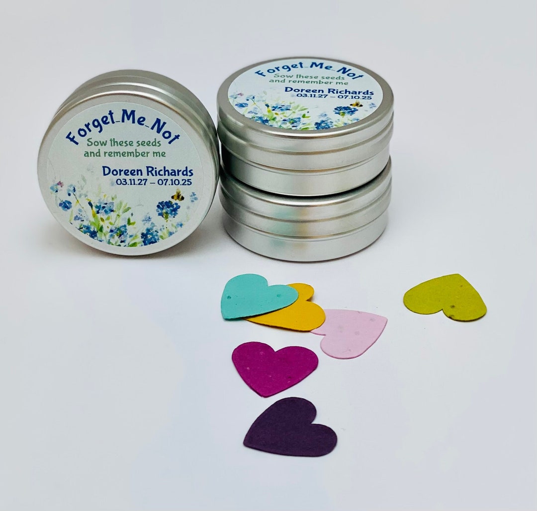 Bespoke Funeral Favor Idea Plantable Seed Paper Remembrance Favours