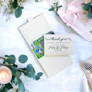 Porta biglietti da grattare. Idea bomboniera per matrimonio. Porta biglietti della lotteria. Bomboniera personalizzata. Grazie per aver condiviso il nostro porta biglietti della lotteria per un giorno speciale.