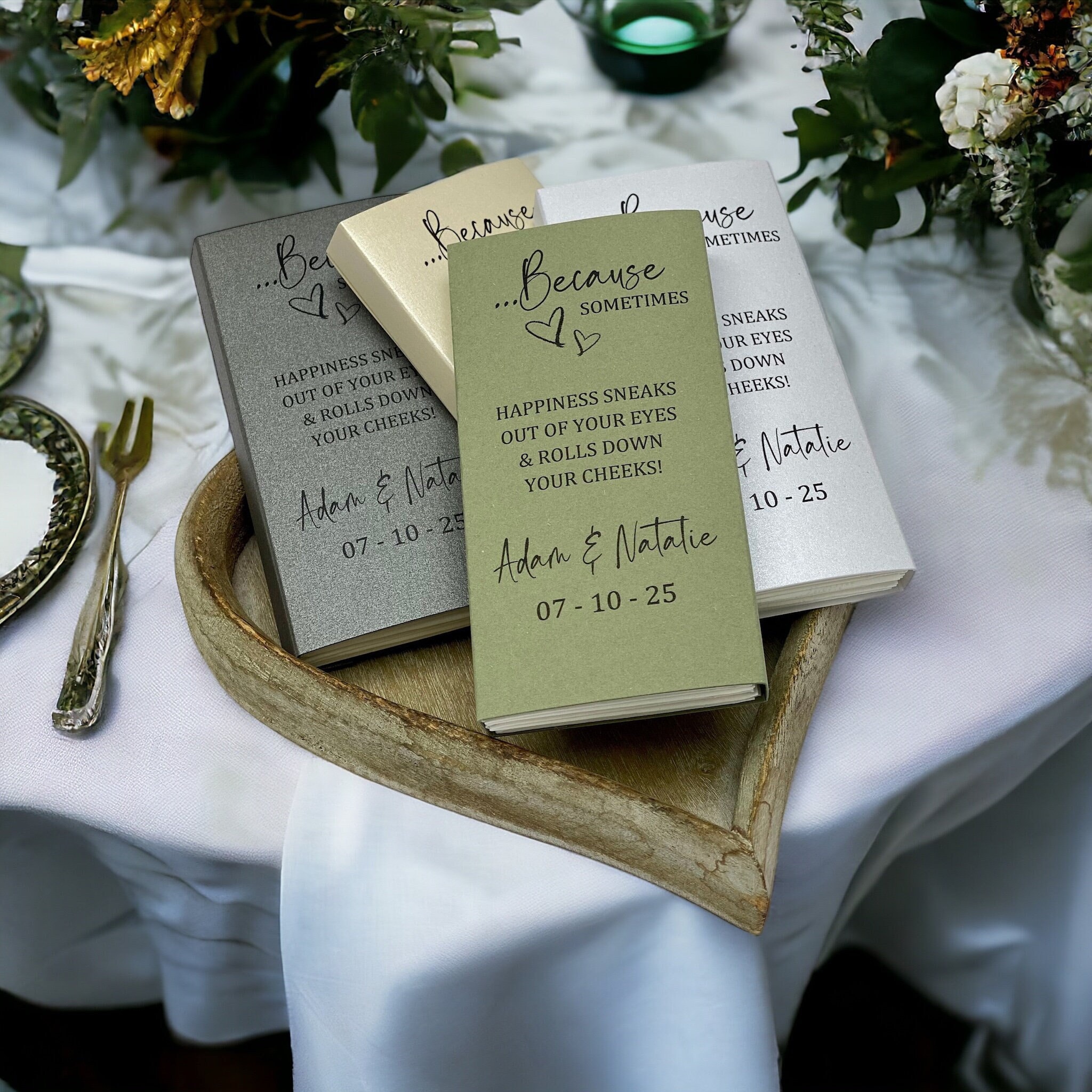 Wedding Tissues. Wedding Favour. Tissue Favor. Wedding Idea. Guest Gift Custom Tissue Holder. Personalised Wedding gift