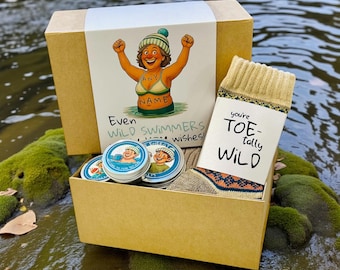Wild Swimmer Gift Box – Beanie, Socks, Hot Chocolate & Microfibre Towel