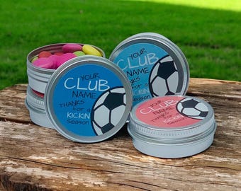 Personalized Football Team Sweet Tins – End of Season Gifts