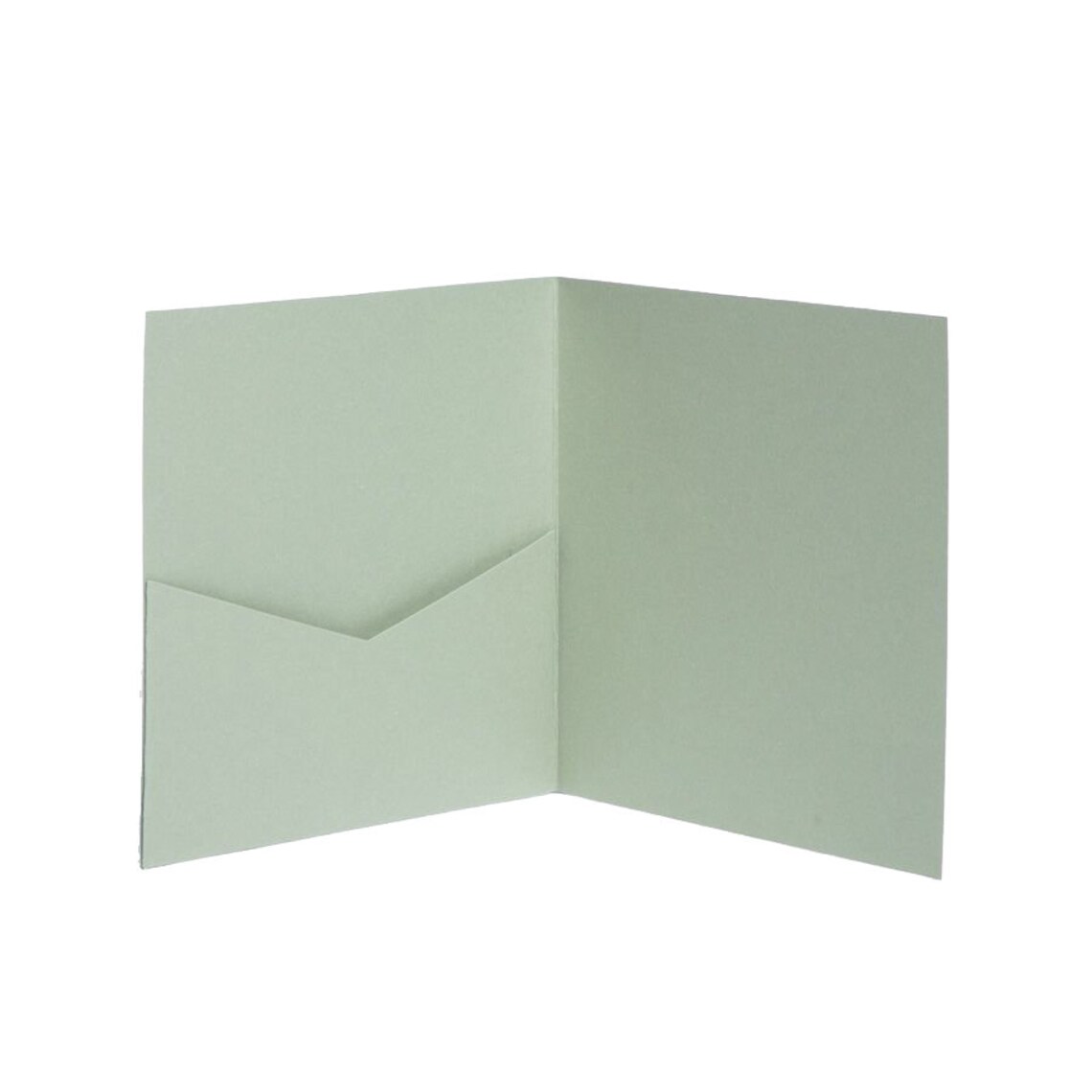 Sage Green Matte Pocketfold. Wedding Invites. DIY Invites. Etsy