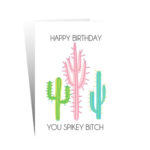 Funny Birthday Card. Greetings Card. Rude card. Offensive Card. Sweary Card