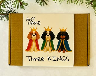 Personalized King Charles Spaniel Christmas Gift Box – Dog Treat Hamper