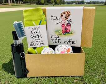 Golfer Gift Set – Golfer Accessories, Socks, Hat & Bamboo Tees
