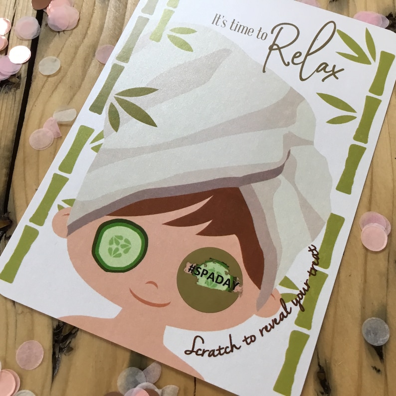 Scratch & Reveal Surprise Trip Card. Travel Card. Surprise Spa Etsy