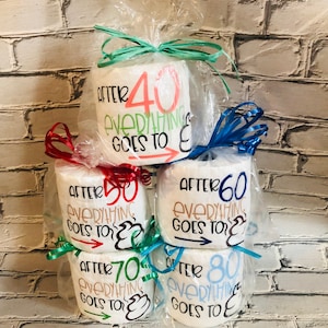 Birthday Toilet Paper | Funny Birthday Gift | Toilet Paper Roll | Milestone Birthday | Funny Gift for Women | Gag Gift | Toilet Paper