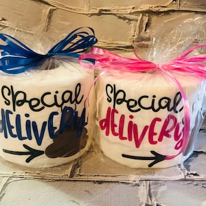 Regalo per la nascita di un neonato / Regalo bavaglio / Regalo per la neo mamma / Regalo per il neo papà / Regalo per il baby shower / Regalo di carta igienica / Regalo divertente per i neo genitori /