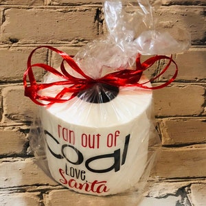 Regalo Gag di Natale; Carta igienica; Regalo segreto di Babbo Natale; Gag Regalo; regalo divertente; Rotolo di carta igienica; Regalo Round Robin; Regalo elefante bianco;