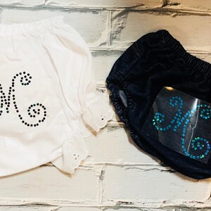 Baby Bloomers; Fundas de pañales; Ropa de niña; Accesorios de fotografía para bebés; Bloomers iniciales; Bloomers monogramados; Regalo baby shower;