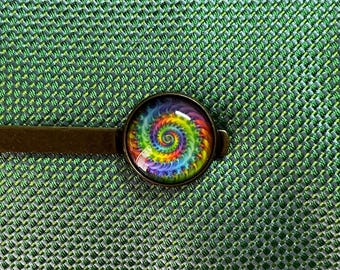 Spiral-Krawattenklammer - Antike Bronze oder Gun Metal - Neuheit Herren Zubehör