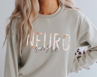 Neuro nurse sweatshirt, neuro icu rn sweatshirt nsicu, neurology nurse stroke unit hospital gift for new grad nurse medical floor student